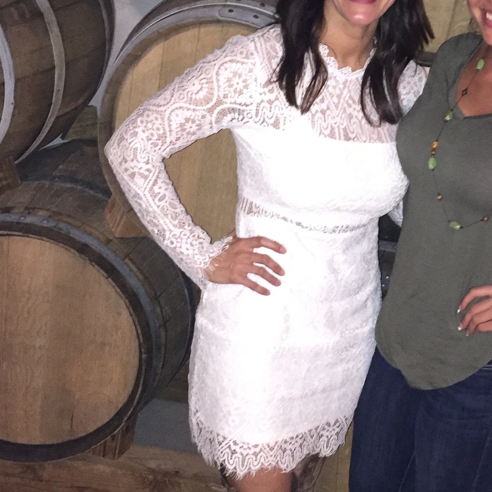 White lace dress